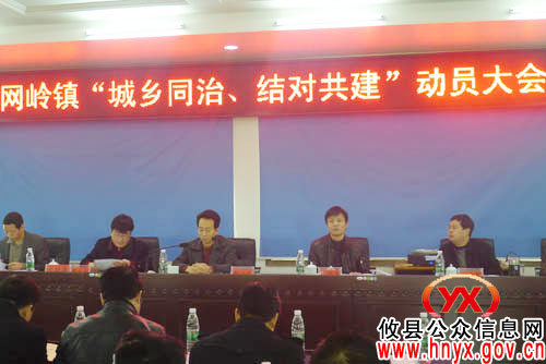 攸县网岭镇进行“城乡同治、结对共建”工作大动员