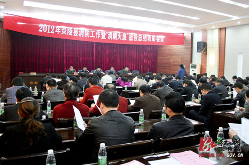 全县消防工作会议召开