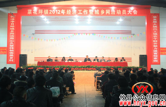 彭良平参加菜花坪镇经济工作暨城乡同治动员会