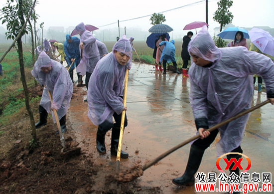 毛春良率“结对共建”队员到石羊塘镇开展义务植树
