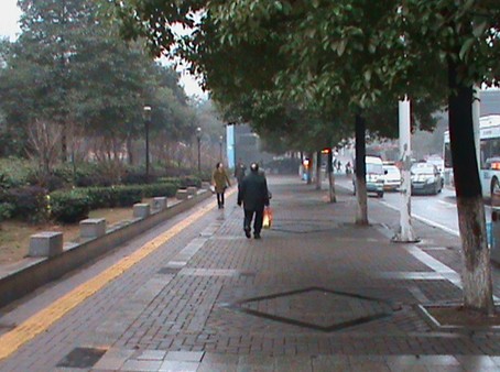 芦淞区城管大队整治车辆上人行道乱停乱放行动成效显著