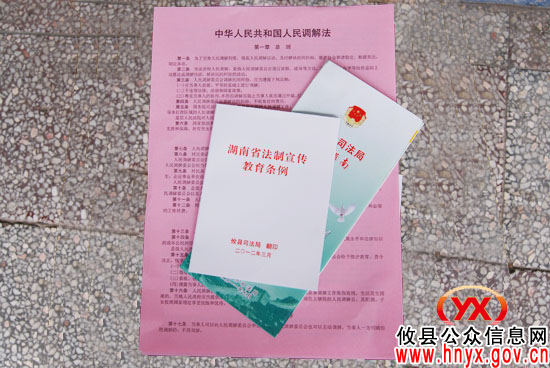 攸县司法局上街进店宣传法律法规　增强居民法制意识