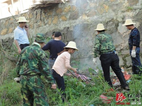 船形乡：党员干部带着整治乡村环境