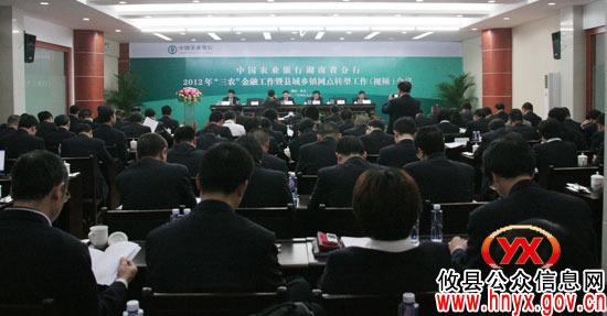 中国农业银行湖南省分行三农金融工作会议在攸县召开