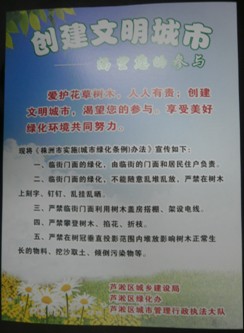 芦淞城管发放创文宣传单积极推进创建活动