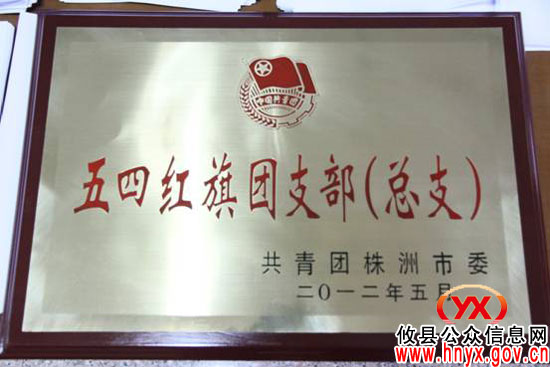 攸县国土资源局荣获株洲市“2011年度五四红旗团支部”称号
