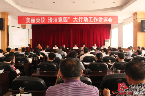 我县召开“美丽炎陵、清洁家园”大行动工作讲评会