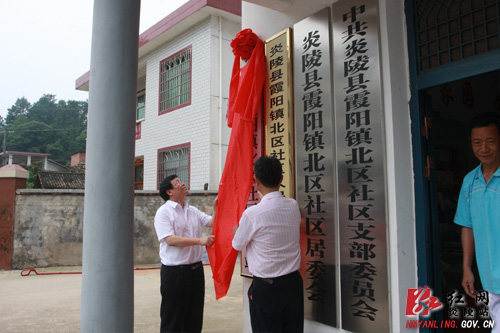 霞阳镇北区社区文化站今揭牌成立