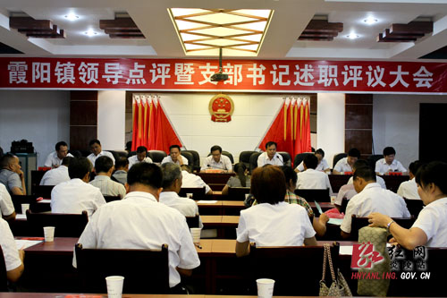 霞阳镇召开支部书记述职评议大会
