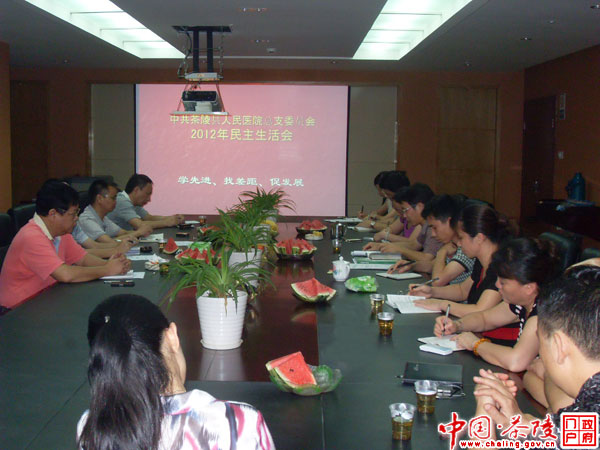 茶陵县人民医院召开专题民主生活会