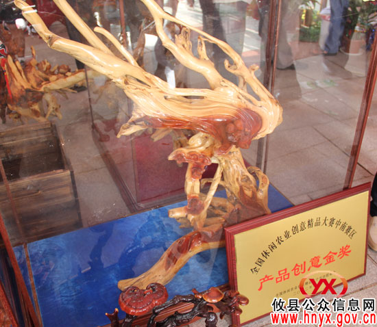 攸县“美人鱼”根雕喜获全国休闲农业创意精品(中南赛区)金奖