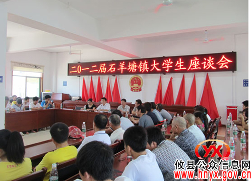 攸县石羊塘镇召开2012级大学生座谈会