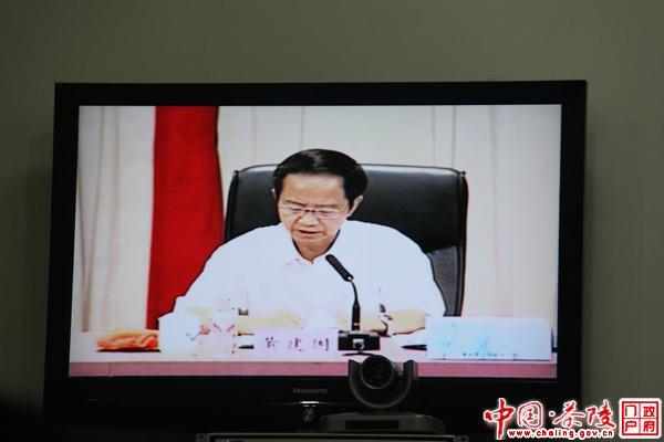 茶陵县组织听取推行行政审批规范化、电子化建设电视电话会议