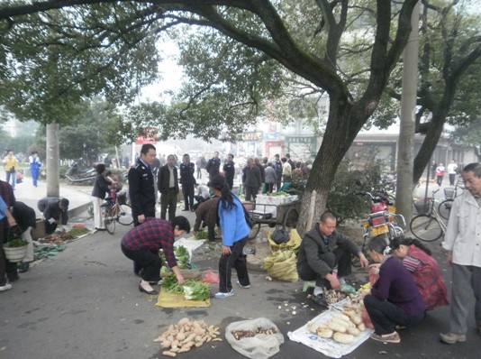芦淞城管开展早市集中整治行动