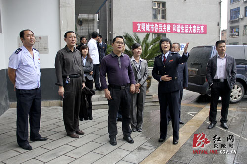 省文明办验收组复查验收炎陵县省级文明县城工作
