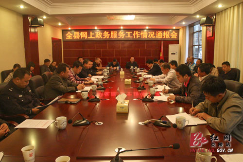 我县召开网上政务服务工作情况通报会