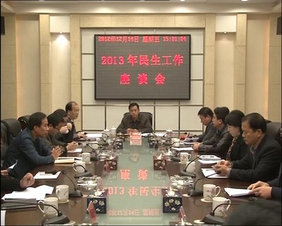 我县召开2013年民生工作座谈会
