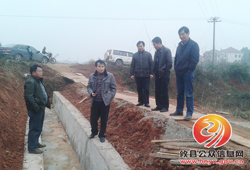 市水务局黄帆一行来攸县督查水利建设