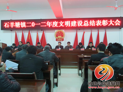攸县石羊塘镇召开2012年度文明建设总结表彰会