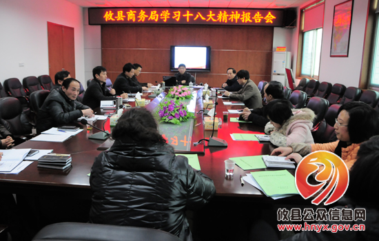 攸县商务局举行学习十八大精神报告会