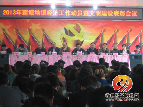 莲塘坳镇召开2013年经济工作动员暨文明建设表彰大会