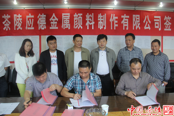 应德金属颜料制作有限公司正式落户茶陵
