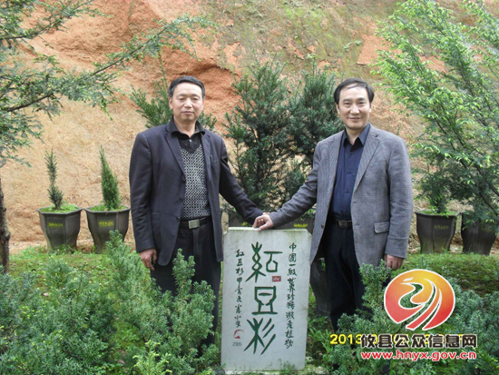 省乡镇企业局文山彪一行到神舟红豆杉基地考察