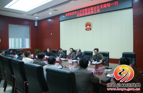 市人大常委会副主任王建敏一行来攸调研指导工作