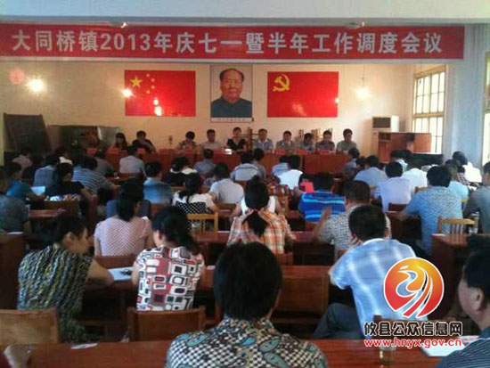 大同桥镇召开庆“七一”暨半年工作调度会