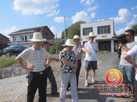 汤小红一行到桃水镇查看旱情