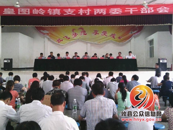 皇图岭镇召开村支两委会议