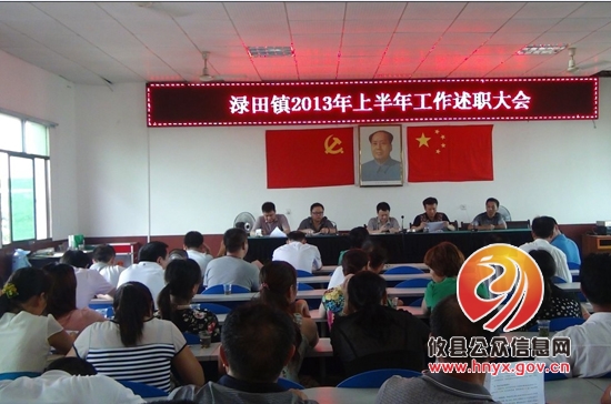 渌田镇召开2013年村（居）工作述职暨民主测评大会