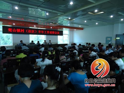 鸾山镇召开村（社区）半年工作述职会议