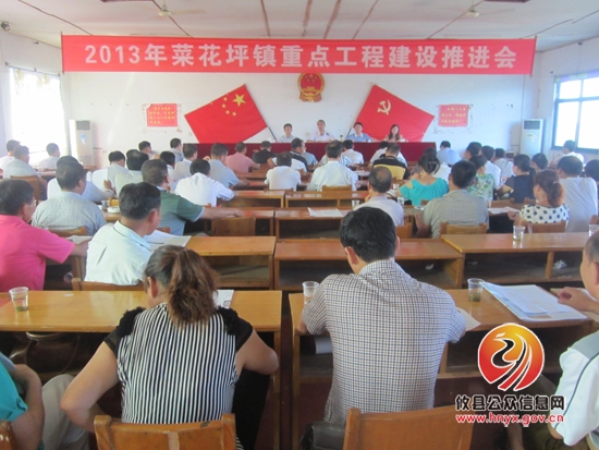 梁文明指导菜花坪镇重点工程建设推进工作