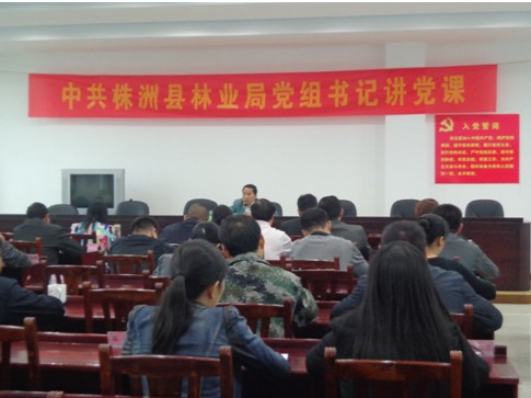 县林业局党组书记上党课