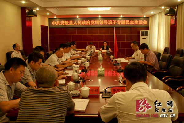 县政府党组班子召开专题民主生活会