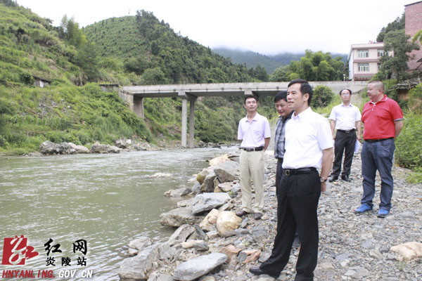 刘正平调研原X064线桐睦至新生大桥段公路损毁修复工作