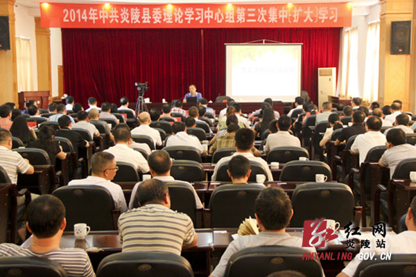 县委理论学习中心组举行第三次集中（扩大）学习
