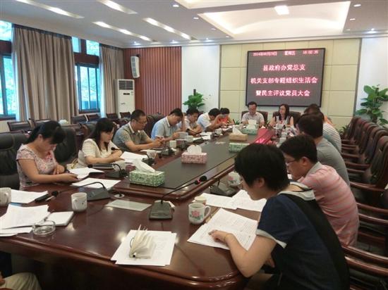 县政府办机关支部召开专题组织生活会