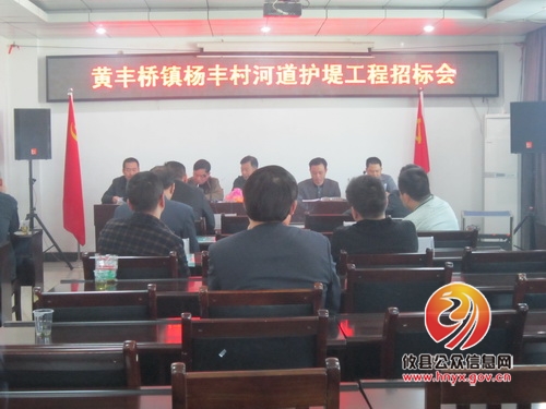 黄丰桥镇举行杨丰村河道护堤工程招标会
