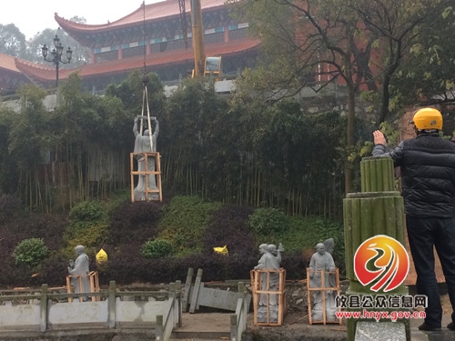 攸县市政园林管理处：灵龟峰新添21座雕塑