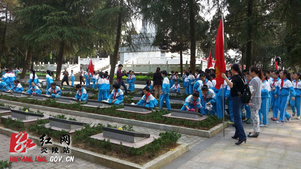 我县清明时节万人祭扫革命先烈（组图）