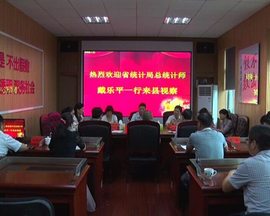 省统计局戴乐平来县调研统计工作