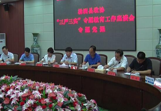 县政协召开“三严三实”专题教育工作座谈会