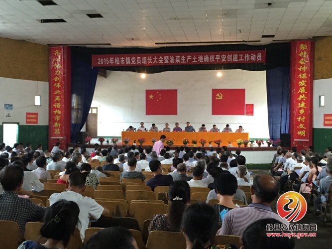 柏市镇召开党员组长大会部署油菜生产土地确权平安创建等工作