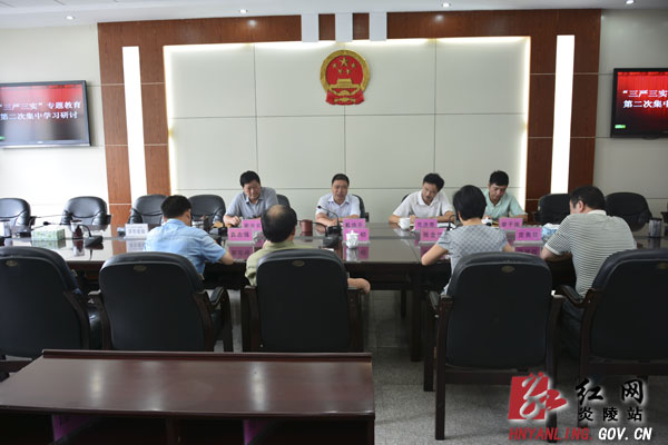 炎陵县开展＂三严三实＂专题教育第二次集中学习研讨