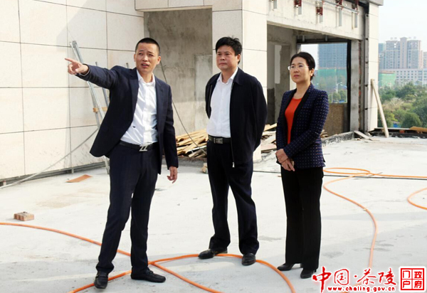 彭新军、江小忠视察指导茶祖文化产业园项目建设