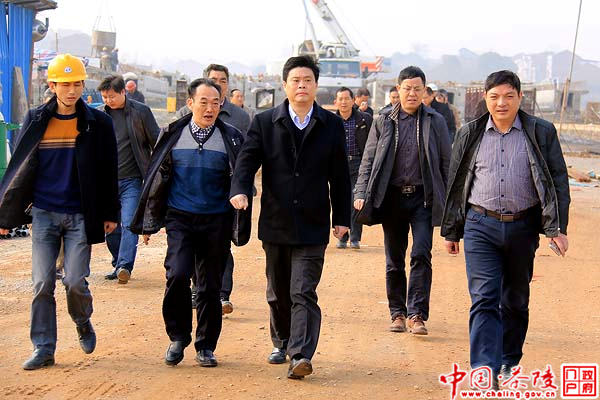 彭新军视察指导东环线和洣水风光带项目建设