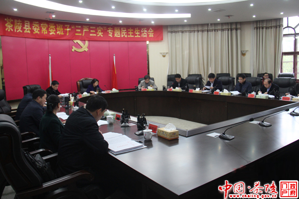 杨玉芳来茶指导县委常委班子“三严三实”专题民主生活会