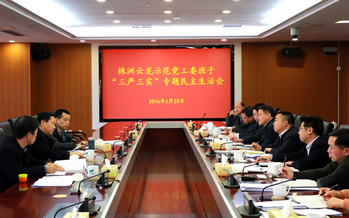 示范区召开“三严三实”专题民主生活会
